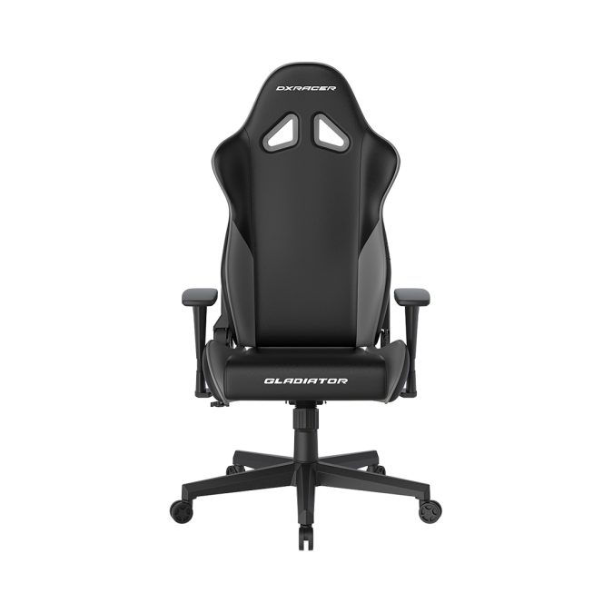 Игровое компьютерное кресло, DX Racer, GC/LGN23LTC/NG, Gladiator series, Рекомендуемый рост: до 190 см, Рекомендуемый вес: до 115 кг, Эко-кожа, Угол наклона до 135°, 3D подлокотники, Нейлоновая основа кресла, Механизм качания: топ-ган, Черно-серый
