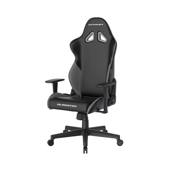 Игровое компьютерное кресло, DX Racer, GC/LGN23LTC/NG, Gladiator series, Рекомендуемый рост: до 190 см, Рекомендуемый вес: до 115 кг, Эко-кожа, Угол наклона до 135°, 3D подлокотники, Нейлоновая основа кресла, Механизм качания: топ-ган, Черно-серый