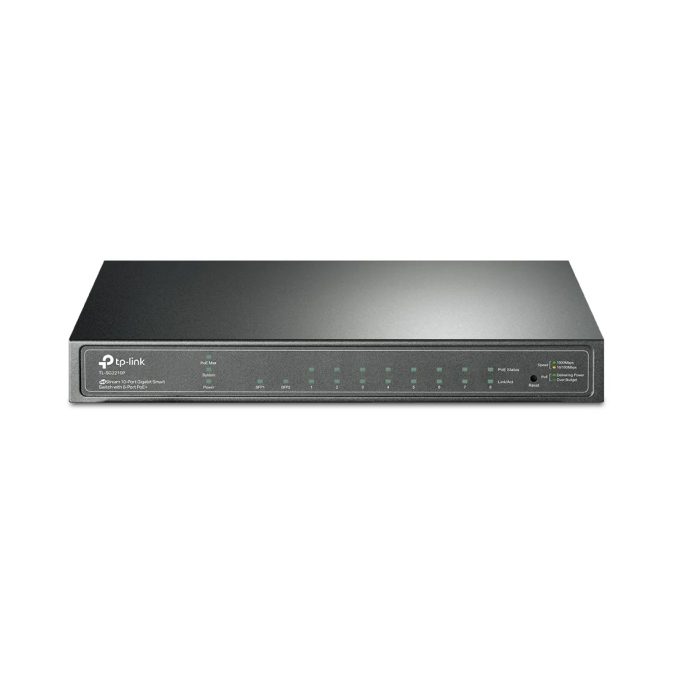 Коммутатор, TP-Link, SG2210P, JetStream гигабитный 8-портовый Smart коммутатор PoE (61 Вт) с 2 SFP-слотами. Управляемый