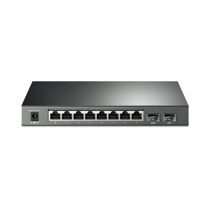Коммутатор, TP-Link, SG2210P, JetStream гигабитный 8-портовый Smart коммутатор PoE (61 Вт) с 2 SFP-слотами. Управляемый