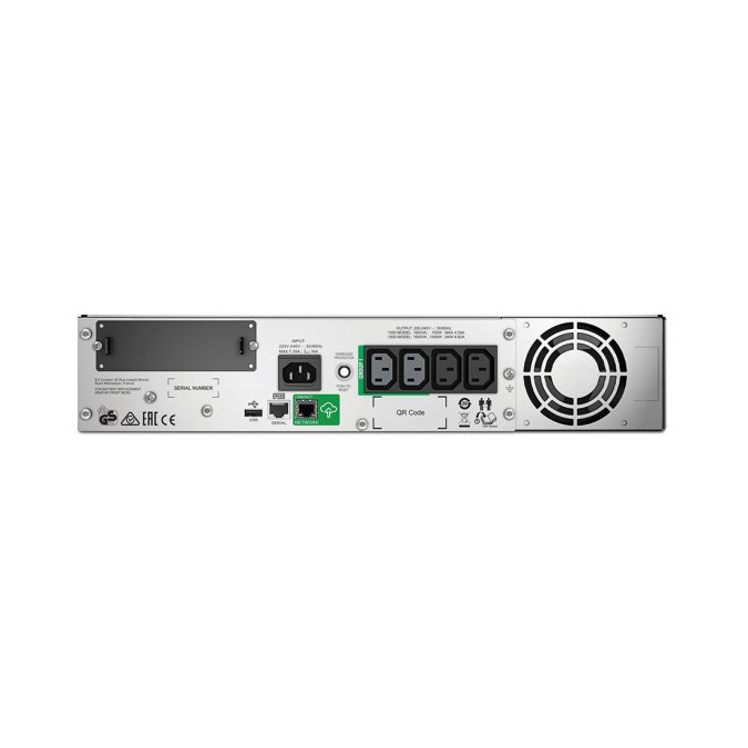 Источник бесперебойного питания, APC, Smart-UPS SMT1000RMI2UC, линейно-интерактивный, Мощность 1000ВА/700Вт, Стоечный 2U, 230В, Вых: 4 x IEC C13, APCRBC157, SmartConnect Port+SmartSlot, AVR, LCD, Чёрный
