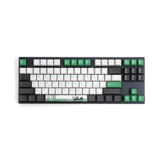 Клавиатура, Varmilo, Panda R2 VPM87, A52A029A9A3A06A007, Varmilo EC V2 Sakura, 87 клавиш, Механическая, Подсветка - Белая, Hot-Swap - нет, Проводная, Type-C, 420*206*63мм, Англ/Рус, Черный