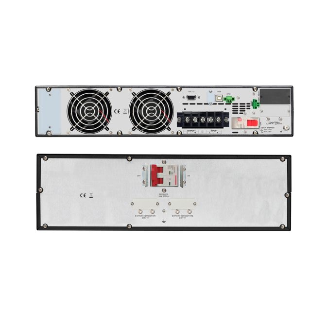 Источник бесперебойного питания, APC, Easy UPS SRV10KRILRK, Комплект: SRVPM10KRIL-1шт, SRVRK1-1шт, SRV240RLBP9A-1шт, SRVRK2-1шт, Онлайн, Мощность 10000ВА/10000Вт, Стоечный 5U, 230В, Вых: клеммная колодка, Intelligent Card Slot, LCD, Extended Runtime, W/ Rail Kit, Чёрный