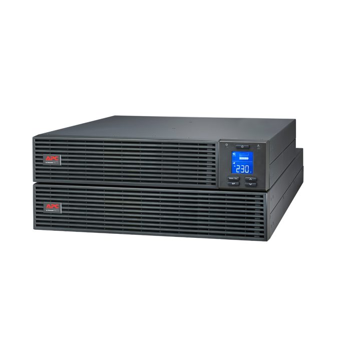 Источник бесперебойного питания, APC, Easy UPS SRV3KRILRK, Комплект: SRVPM3KRIL- 1шт, SRV72RLBP-9A-1шт, SRVRK1-2 шт, Онлайн, Мощность 3000ВА/2400Вт, Стоечный 4U, 230В, Вых:6x IEC C13 + 1x IEC C19, Intelligent Card Slot, LCD, Extended Runtime, W/ rail kit, Чёрный