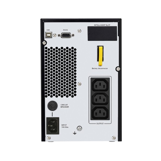 Источник бесперебойного питания, APC, Easy UPS SRV1KI, Онлайн, Мощность 1000ВА/800Вт, Напольный, 230В, Вых: 3x IEC C13, Intelligent Card Slot, LCD, APCRBCV203, Чёрный