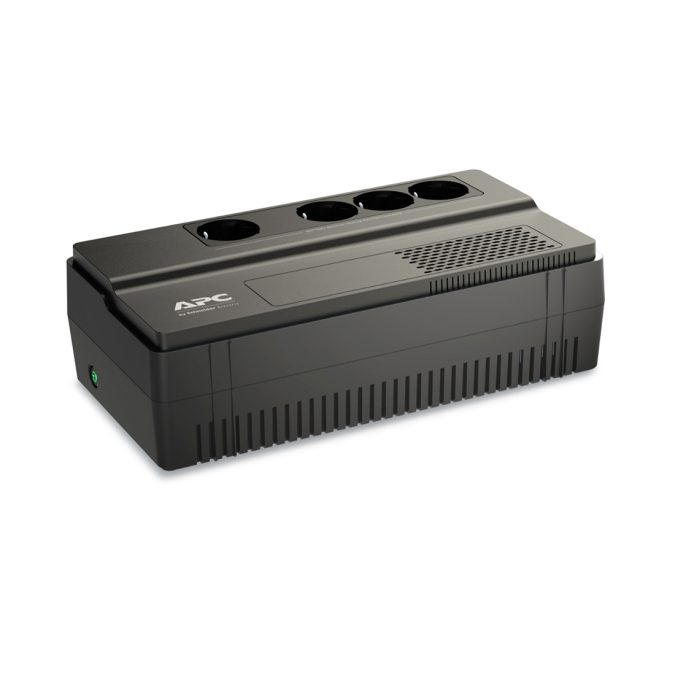 Источник бесперебойного питания, APC, Easy UPS BV1000I-GR, Линейно-интерактивный, Мощность 1000ВА/600Вт, Напольный, 230В, Вых: 4x Schuko, 12В/9Ач, Чёрный