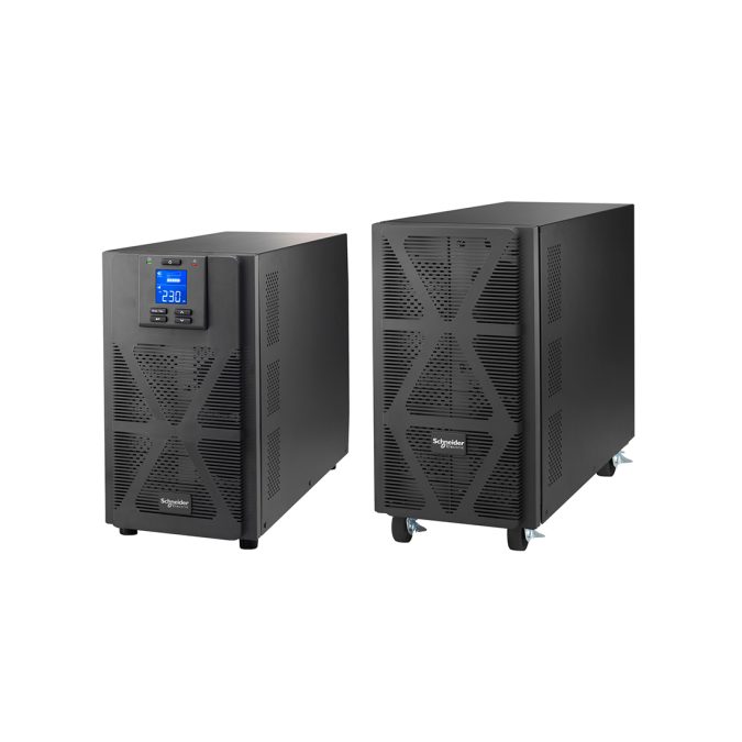 Источник бесперебойного питания, Schneider Electric, Easy UPS SRVS10KIL, Комплект: SRVSPM10KIL-1шт, SRVS240BP-9A-1шт, Онлайн, Мощность 10000ВА/10000Вт, Напольный, 230В, Вых: клеммная колодка, Intelligent Card Slot, LCD, Extended Runtime, Чёрный