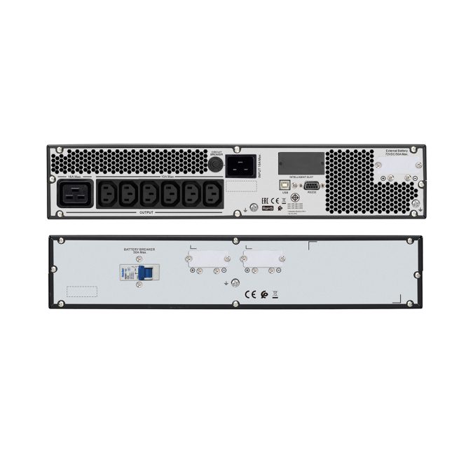 Источник бесперебойного питания, Schneider Electric, Easy UPS SRVS3KRILRK, Комплект: SRVSPM3KRIL-1шт, SRVS72RLBP-9A-1шт, SRVSRK1- 2шт, Онлайн, Мощность 3000ВА/2400Вт, Стоечный 4U, 230В, Вых: 6x IEC C13, 1 x IEC C19, Intelligent Card Slot, LCD, Extended Runtime, W/ Rail Kit, Чёрный