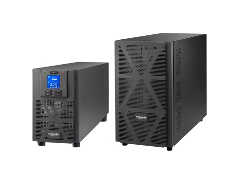 Источник бесперебойного питания, Schneider Electric, Easy UPS SRVS2KIL, Комплект: SRVSPM2KIL-1шт, SRVS72BP-9A-1шт, Онлайн, Мощность 2000ВА/1600Вт, Напольный, 230В, Вых: 4x IEC C13, Intelligent Card Slot, LCD, Extended Runtime, Бат.блок: SRVS72BP-9A, Чёрный