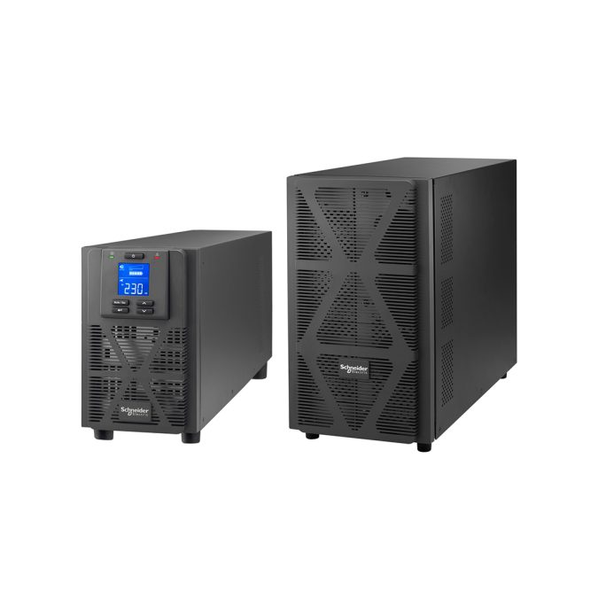 Источник бесперебойного питания, Schneider Electric, Easy UPS SRVS2KIL, Комплект: SRVSPM2KIL-1шт, SRVS72BP-9A-1шт, Онлайн, Мощность 2000ВА/1600Вт, Напольный, 230В, Вых: 4x IEC C13, Intelligent Card Slot, LCD, Extended Runtime, Бат.блок: SRVS72BP-9A, Чёрный