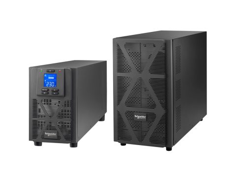 Источник бесперебойного питания, Schneider Electric, Easy UPS SRVS1KIL, Комплект:SRVSPM1KIL-1шт, SRVS36BP-9A-1шт, Онлайн, Мощность 1000ВА/800Вт, Напольный, 230В, Вых: 3x IEC C13, Intelligent Card Slot, LCD, Extended Runtime, Чёрный