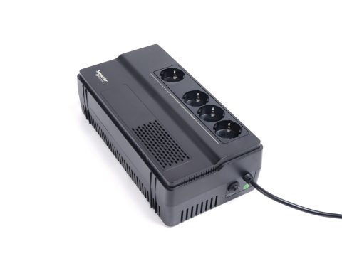 Источник бесперебойного питания, Schneider Electric, Easy UPS BVS1000I-GR, Линейно-интерактивный, Мощность 1000ВА/600Вт, Напольный, 230В, Вых: 4x Schuko, 1шт*9Ач, Чёрный