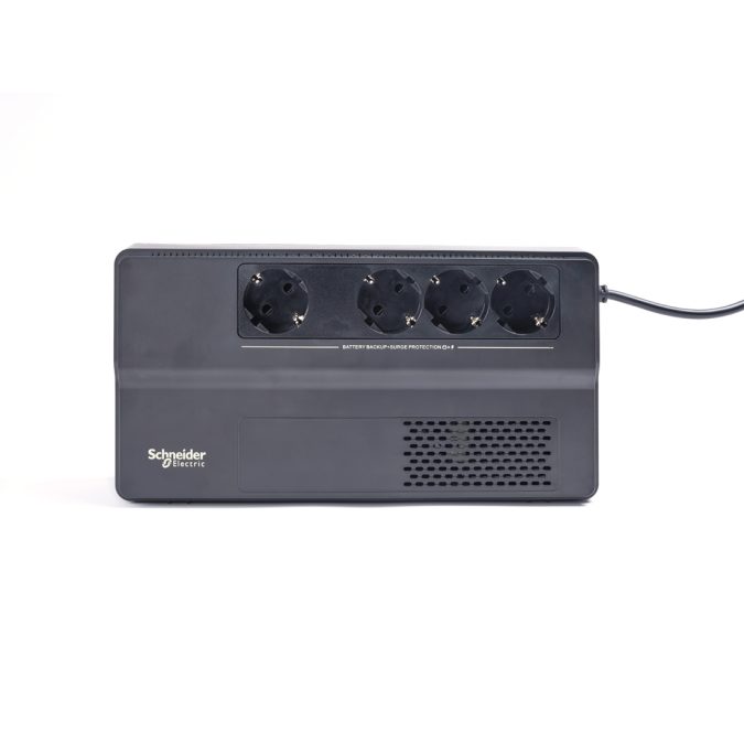 Источник бесперебойного питания, Schneider Electric, Easy UPS BVS1000I-GR, Линейно-интерактивный, Мощность 1000ВА/600Вт, Напольный, 230В, Вых: 4x Schuko, 1шт*9Ач, Чёрный
