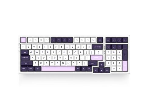 Клавиатура, VGN, V98Pro V2, 31192, Switch Steam Wave Pro Linear, Игровая, Механическая, Подсветка RGB, Раскладка ENG/RU, Фиолетовый
