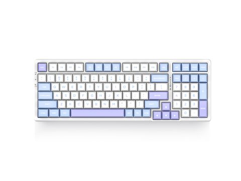 Клавиатура, VGN, V98Pro V2, 31208, Switch Steam Wave Pro Linear, Игровая, Механическая, Подсветка RGB, Раскладка ENG/RU, Голубой