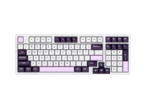Клавиатура, VGN, V98Pro V2, 31338, Switch Crystal Wine Linear, Игровая, Механическая, Подсветка RGB, Раскладка ENG/RU, Фиолетовый