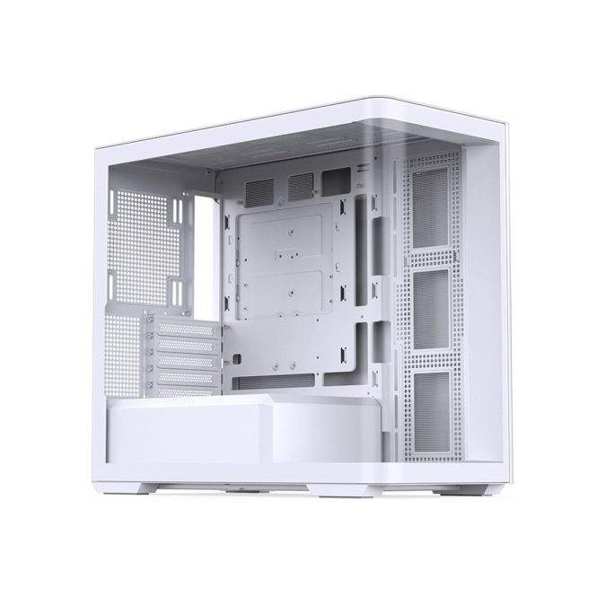 Компьютерный корпус, Jonsbo, D300, D300 White, Mini-Tower, ITX/M-ATX, USB 3.2 Type-C*1/USB3.0*2/Audio+Mic*1, Высота процессорного куллера 180мм, Длина VGA до 430мм, 3*2,5"/2*3,5", Сталь, Закаленное стекло, 236.4*420.9*460.2 мм, Без Б/П, Белый