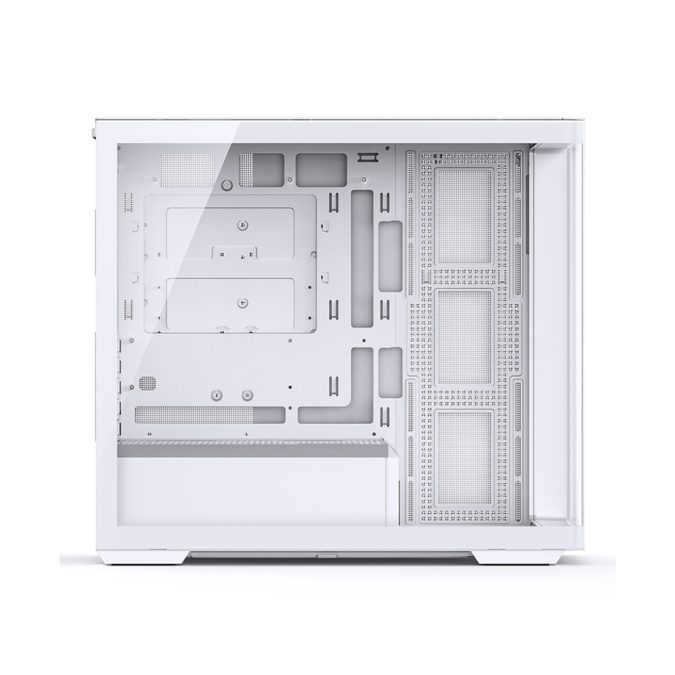 Компьютерный корпус, Jonsbo, D300, D300 White, Mini-Tower, ITX/M-ATX, USB 3.2 Type-C*1/USB3.0*2/Audio+Mic*1, Высота процессорного куллера 180мм, Длина VGA до 430мм, 3*2,5"/2*3,5", Сталь, Закаленное стекло, 236.4*420.9*460.2 мм, Без Б/П, Белый
