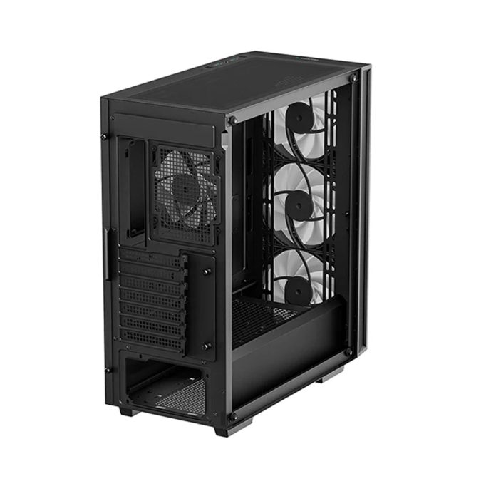 Компьютерный корпус, Deepcool, MATREXX 55 V4 R-MATREXX55-BKADA4-G-4, ATX/Micro ATX, USB 3.0*2, HD-Audio+Mic, Кулер 120мм/3*140мм ARGB, Высота процессорного кулера до 165мм, Длина VGA до 370мм, 2*3.5"/2+1*2.5", Сталь 0,6, 421x215x483мм, Без Б/П, Чёрный
