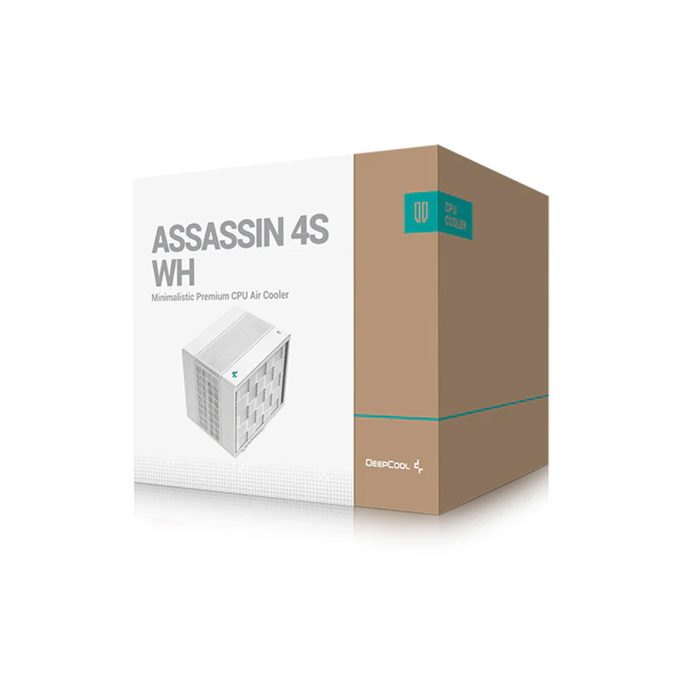 Кулер для процессора, Deepcool, ASSASSIN 4S WH R-ASN4S-WHGPMN-G, Intel 20хх/1851/1700/1200/15хх и AMD AM5/AM4, 250W, 1*140мм, 500- 1450±10% об/м, 29,3 дБА, 4pin, Габариты 116х147х164мм, Белый