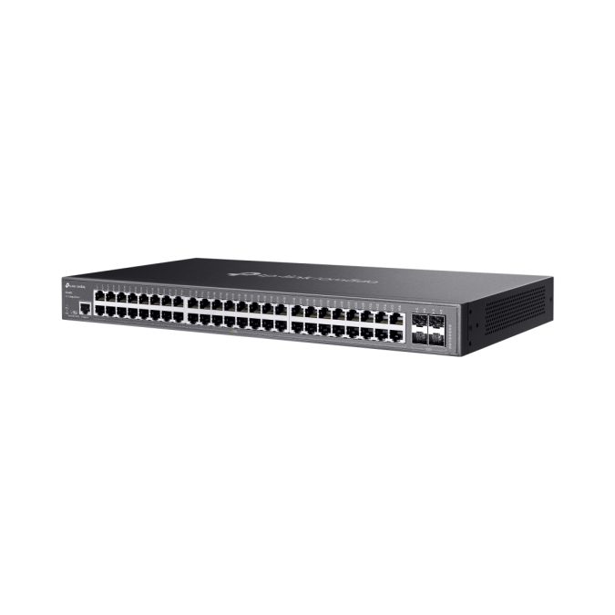 Коммутатор, TP-Link, SG3452P, JetStream коммутатор уровня 2+, 48 портов PoE+ (384W), 4 гигабитных SFP-слота
