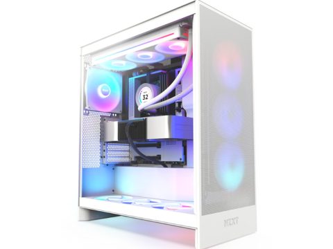 Компьютерный корпус, NZXT, H7 Flow RGB, CM-H72FW-R1, Mid-Tower, E-ATX/ATX/M-ATX/M-ITX, USB 3.2 Type-A *2, USB 3.2 Type-C *1, Audio+Mic *1, 3*140мм F Series RGB fan (Спереди), Высота процессорного кулера 185мм, Длина VGA 400мм, 4*2,5/2*3,5, Сталь/Закаленное стекло, 480*230*505мм, без Б/П, Белый