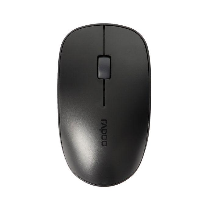 Компьютерная мышь, Rapoo, M200 Silent, Оптическая, 1300dpi, Беспроводной, 2.4 Ггц., Bluetooth 3.0/4.0, Эффективная дистанция 10 м., 1*АА, Батарейки в комплекте, Черный