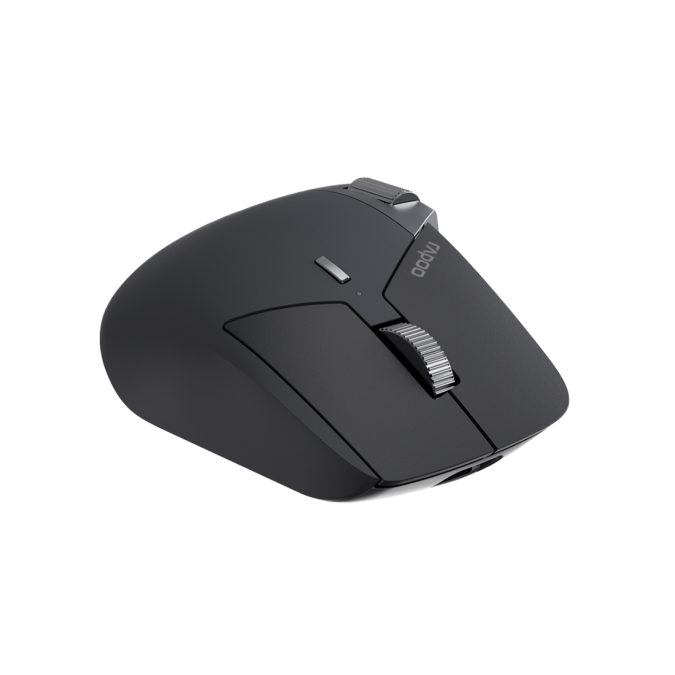 Компьютерная мышь, Rapoo, MT760L, Оптическая, колесо прокрутки, 4000dpi, Bluetooth 4.0/5.0, USB Type-A, Беспроводной 2.4 ГГц, Эффективная дистанция 10 м.,Литиевая батарейка, До 30 дней на одном заряде батареек, Чёрный