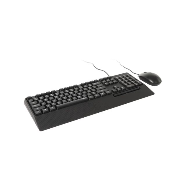 Комплект Клавиатура + Мышь, Rapoo, NX2000, USB, Кол-во стандартных клавиш 104, 1600 dpi, Длина кабеля 1,5 метра, Анг/Рус/Каз, Чёрный