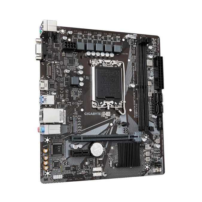 Материнская плата, Gigabyte, H610M H V2 (4719331859985), LGA1700, iH610, 2xDDR5 4400/4800/5200/5600, 4xSATA3, 1xM.2 (PCI-E 3.0x4/x2), 1xD-Sub, 1xHDMI, 1xPCI-Ex16, 1xPCI-Ex1, mATX