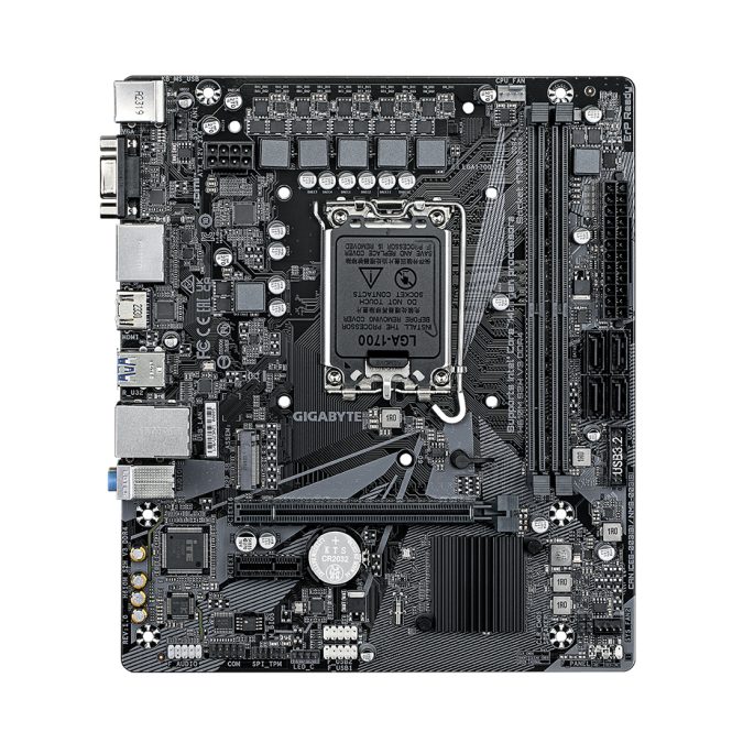 Материнская плата, Gigabyte, H610M S2H V3 DDR4 (4719331859732), LGA1700, iH610, 2xDDR4 3200/3000/2933/2400 MHz, 4xSATA3, 1xM.2 (PCI-E 3.0x4/x2), 1xD-Sub, 1xHDMI, 2xDP, 1xPCI-Ex16, 1xPCI-Ex1, mATX