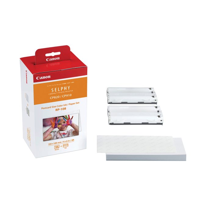 Картридж сублимационный, Canon, Postcard Size Color Ink/Paper Set RP-108, 108 листов, 100х148 мм, для Canon SELPHY CP1500, 8568B001AA