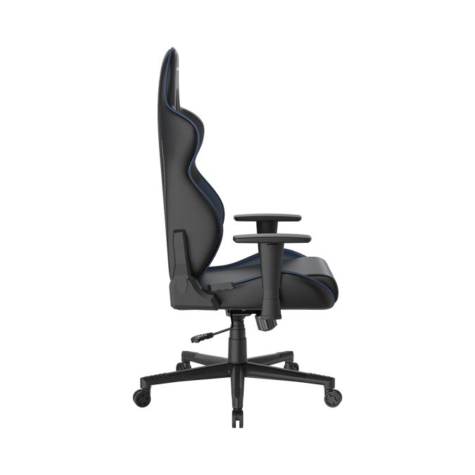 Игровое компьютерное кресло, DX Racer, GC/LGN23LTC/NI, Gladiator series, Рекомендуемый рост: до 190 см, Рекомендуемый вес: до 115 кг, Эко-кожа, Угол наклона до 135°, 3D подлокотники, Нейлоновая основа кресла, Механизм качания: топ-ган, Черно-синий