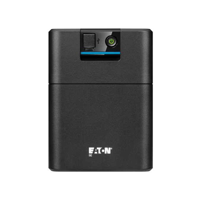 Источник бесперебойного питания, Eaton, 5E1200UD, Мощность 1200ВА/660Вт, Диапазон работы AVR: 140-300В, Бат.: 12В/7 Ач*2шт., Аппроксимированная синусоида, 4 вых.: 4 розетки Schuko, 1 USB порт, Цвет Чёрный