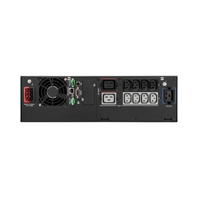 Источник бесперебойного питания, Eaton, 5PX2200IRT3UG2, Стоечный 19" 3U, Мощность 2200ВА/2200Вт, Диапазон работы AVR: 160-294В (с возможностью регулировки до 150-294В), Чистая синусоида, Бат.: 12В/7 Ач*6шт., 10 вых.: 8 IEC C13 (10A), 2 IEC C19 (16A), Smart, USB-B, RS232, SNMP слот, LCD, ABM, Цвет Чёрный