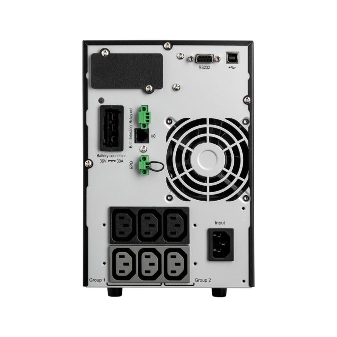 Источник бесперебойного питания, Eaton, 9SX1000I, Онлайн, Напольный, Мощность 1000ВА/900Вт, Диапазон работы AVR: 190-276В (с возможностью регулировки до 120-276В), Бат.: 12В/9 Ач*3шт., Чистая синусоида, 6 вых.: 6 IEC C13 (10А), Smart, USB-B, RS232, SNMP слот, LCD, ABM, Цвет Чёрный