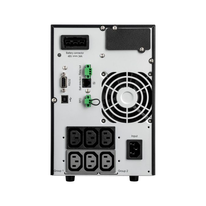 Источник бесперебойного питания, Eaton, 9SX1500I, Онлайн, Напольный, Мощность 1500ВА/1350Вт, Диапазон работы AVR: 190-276В (с возможностью регулировки до 120-276В), Бат.: 12В/9 Ач*4шт., Чистая синусоида, 6 вых.: 6 IEC C13 (10А), Smart, USB-B, RS232, SNMP слот, LCD, ABM, Цвет Чёрный