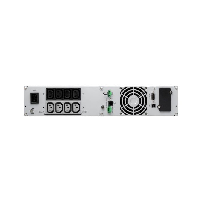 Источник бесперебойного питания, Eaton, 9SX2000IR, Онлайн, Стоечный 19" 2U, Мощность 2000ВА/1800Вт, Диапазон работы AVR: 200-276В (с возможностью регулировки до 140-276В), Бат.: 12В/7 Ач*6шт., Чистая синусоида, 8 вых.: 8 IEC C13 (10А), Smart, USB-B, RS232, SNMP слот, LCD, ABM, Цвет Чёрный