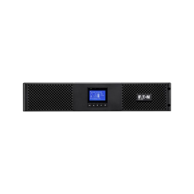 Источник бесперебойного питания, Eaton, 9SX3000IR, Онлайн, Стоечный 19" 2U, Мощность 3000ВА/2700Вт, Диапазон работы AVR: 200-276В (с возможностью регулировки до 140-276В), Бат.: 12В/9 Ач*6шт., Чистая синусоида, 9 вых.: 8 IEC C13 (10А) и 1 IEC C19 (16А), Smart, USB-B, RS232, SNMP слот, LCD, ABM, Цвет Чёрный