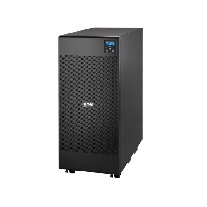 Источник бесперебойного питания, Eaton, 9E20Ki, Онлайн, Напольный, Фазы: 1:1 / 3:1, Мощность 20000ВА/16000Вт, Диапазон работы AVR: 176-276В (с возможностью регулировки до 100-276В), Бат.: 12В/9 Ач*40шт., Чистая синусоида, Клемная колодка, Smart, USB-B, RS232, SNMP слот, LCD, ABM, Цвет Чёрный