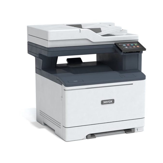 Цветное МФУ, Xerox, C325DNI, C325V_DNI, Лазерное цветное, А4, 33 стр./мин., Подача 251 лист, Двусторонний автоподатчик документов, до 47 изобр./мин., Сенсорный дисплей 4.3", 1.2 ГГц CPU, 2 ГБ RAM, 8 ГБ eMMC, USB 2.0, Ethernet 10/100/1000, Wi-Fi, Fax