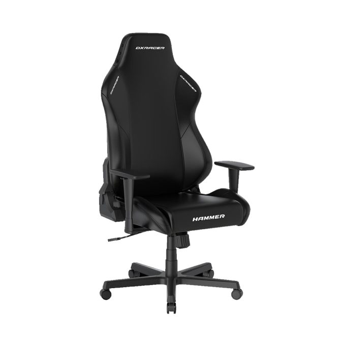 Игровое компьютерное кресло, DX Racer, GC/LHE23LTA/N, Hammer series, Рекомендуемый рост: до 190 см, Рекомендуемый вес: до 115 кг, Эко-кожа, Угол наклона до 135°, 3D подлокотники, Нейлоновая основа кресла, Механизм качания: топ-ган, Черный