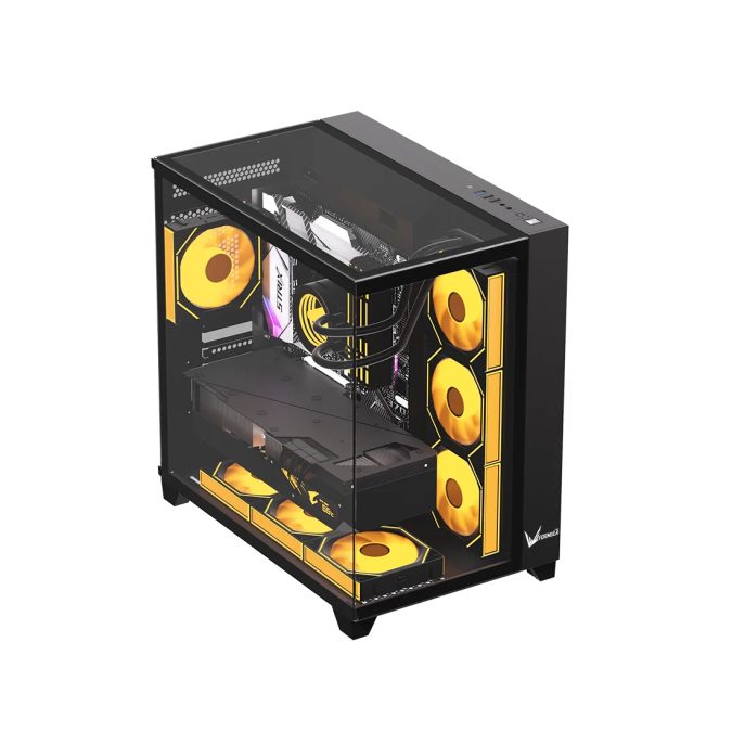 Компьютерный корпус, Formula V, Crystal Z9 Floe Black, ATX/micro ATX, USB Type C/2*3.0, HD-Audio, Кулер 7*120мм Floe ARPW, Высота процессорного кулера до 165мм, Длина VGA до 410мм, 2*3.5"/1*2.5", Толщина 0,6мм, 428x280x460мм, Без Б/П, Чёрный