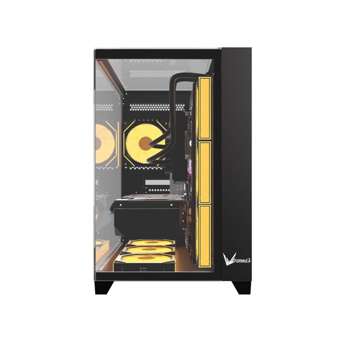 Компьютерный корпус, Formula V, Crystal Z9 Floe Black, ATX/micro ATX, USB Type C/2*3.0, HD-Audio, Кулер 7*120мм Floe ARPW, Высота процессорного кулера до 165мм, Длина VGA до 410мм, 2*3.5"/1*2.5", Толщина 0,6мм, 428x280x460мм, Без Б/П, Чёрный