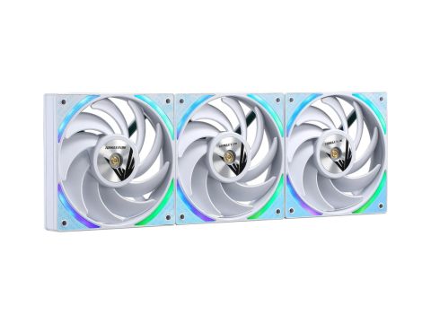 Комплект кулеров для кейса, Formula V, AIR BRIDGE PLUS WH, 3х120мм ARGB, 300-1300±10%об.мин, 39.6CFM, 27.2dB(A), 4pin, Белый