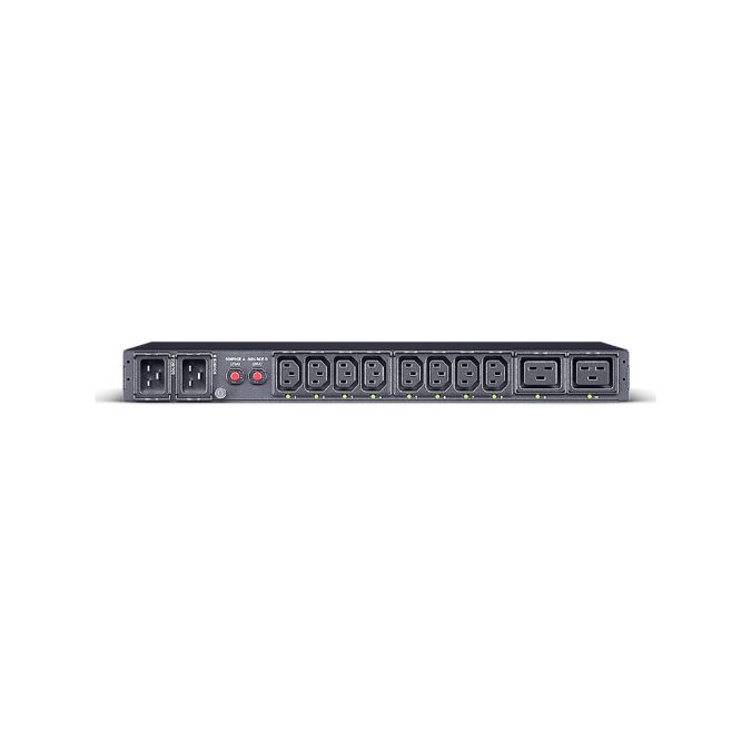 Блок распределения питания, ATS CyberPower PDU44005 (240), Серия Switched ATS, Входной разъем IEC C20 x2, Выходной разъем IEC C19 x 2/IEC C13 x 8, Длина кабеля 3,05 м, Высота: 1U