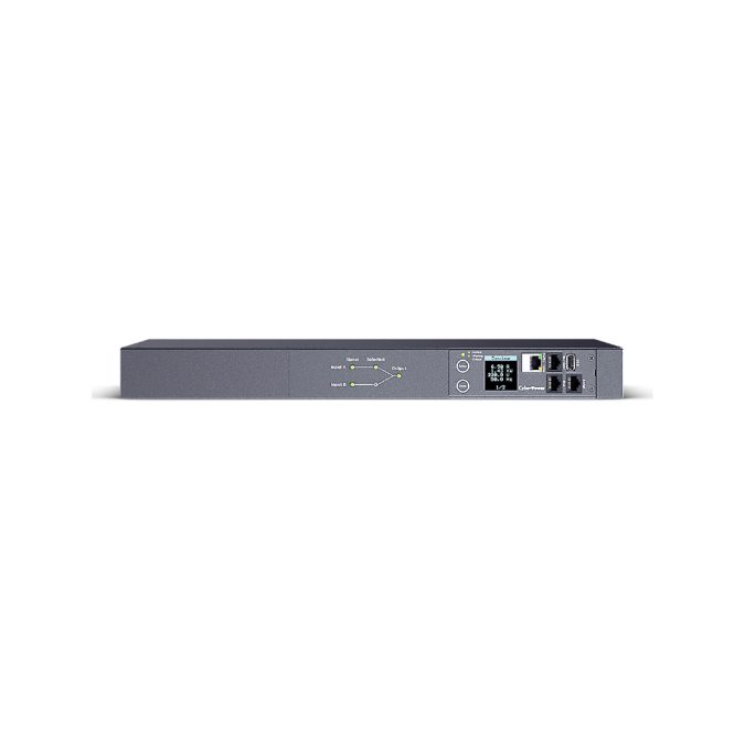 Блок распределения питания, ATS CyberPower PDU44005 (240), Серия Switched ATS, Входной разъем IEC C20 x2, Выходной разъем IEC C19 x 2/IEC C13 x 8, Длина кабеля 3,05 м, Высота: 1U