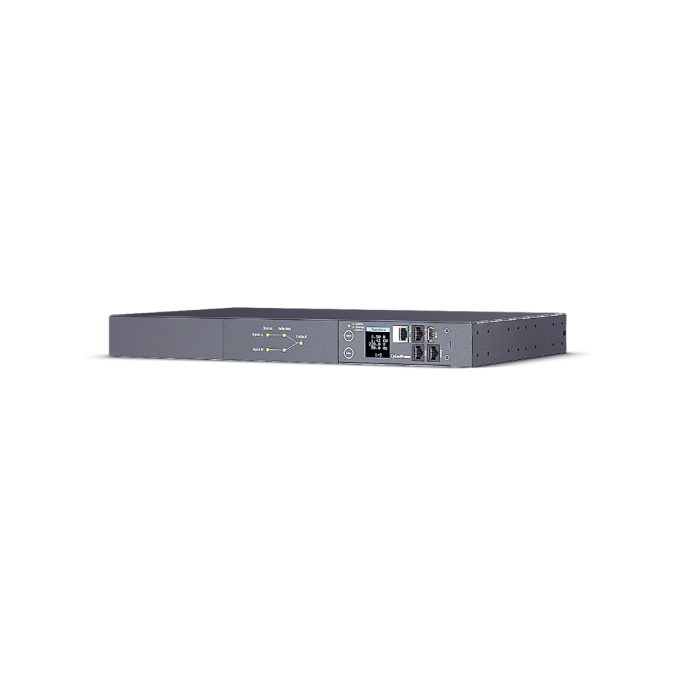 Блок распределения питания, ATS CyberPower PDU44005 (240), Серия Switched ATS, Входной разъем IEC C20 x2, Выходной разъем IEC C19 x 2/IEC C13 x 8, Длина кабеля 3,05 м, Высота: 1U