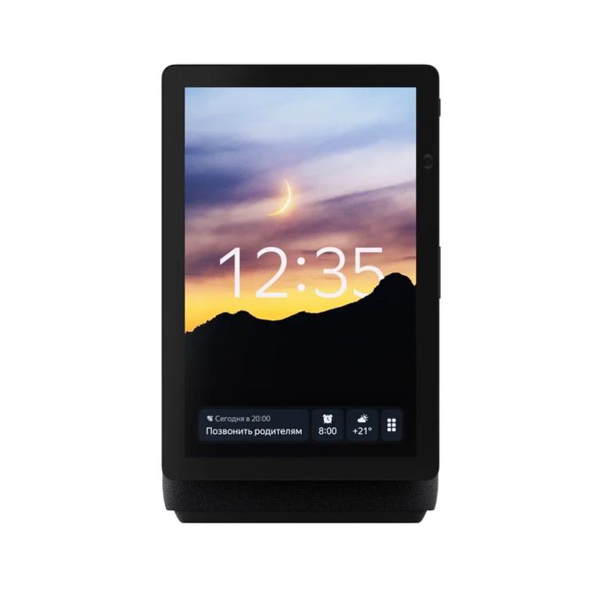 Умная колонка, Яндекс, YNDX-00055BLK, Яндекс Станция Дуо Макс с Zigbee, 60Вт, (1х 63, 2х20мм), 8 микрофонов, 60–20 000 Гц, Wi-Fi (2,4–5 ГГц), Bluetooth 5.2, 10,5”(1920  1200), LED, Черный