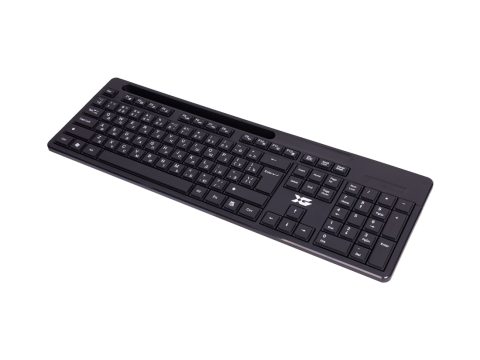 Клавиатура, XG, XK-220OGB, Ультра-тонкая, Беспроводная 2.4ГГц, Кол-во стандартных клавиш 104, Анг/Рус/Каз, Черный